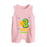 Mark Your BabyÕs 3-Month Celebration With Our Customized Baby Romper Suit, Made For Joyful Celebrations - BABY PINK - 0 - 5 Months Old (Chest 18")