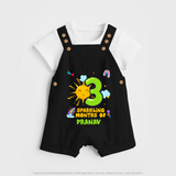 Mark Your BabyÕs 3-Month Celebration With Our Customized Baby Dungaree Set, Made For Joyful Celebrations - BLACK - 0 - 5 Months Old (Chest 18")