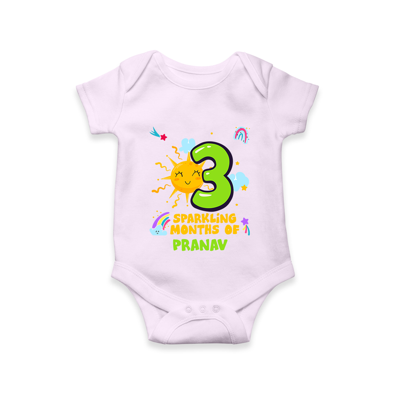 Mark Your BabyÕs 3-Month Celebration With Our Customized Baby Romper, Made For Joyful Celebrations - LILAC - 0 - 3 Months Old (Chest 16")