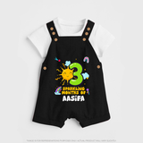 3rd Month Baby Outfit | Personalized Dungaree Set for Newborn | Milestone Gift Idea - BLACK - 0 - 5 Months Old (Chest 18")