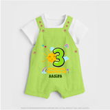 Mark Your BabyÕs 3-Month Celebration With Our Customized Baby Dungaree Set, Made For Joyful Celebrations - GREEN - 0 - 5 Months Old (Chest 18")