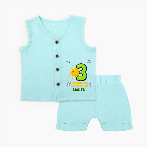 Mark Your BabyÕs 3-Month Celebration With Our Customized Baby Jabla Set, Made For Joyful Celebrations - BABY BLUE - 0 - 3 Months Old (Chest 9.8")