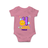 Mark Your BabyÕs 4-Month Celebration With Our Customized Baby Romper, Made For Joyful Celebrations - ONION - 0 - 3 Months Old (Chest 16")