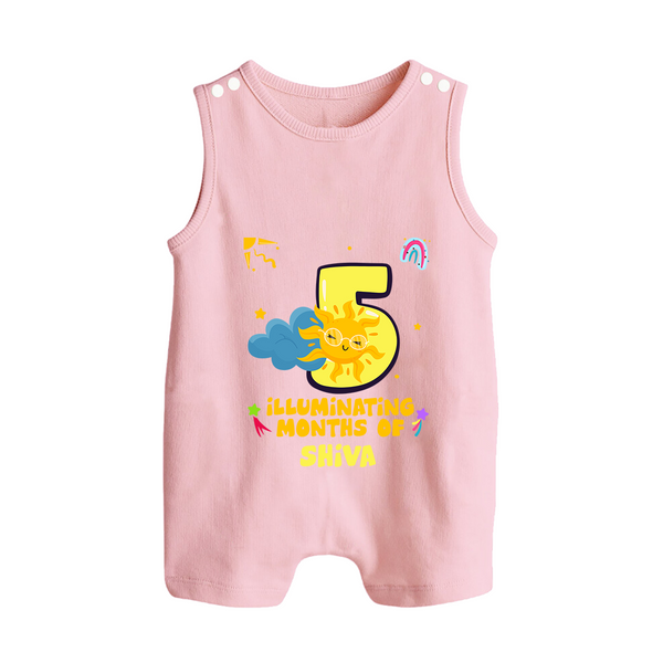 Mark Your BabyÕs 5-Month Celebration With Our Customized Baby Romper Suit, Made For Joyful Celebrations - BABY PINK - 0 - 5 Months Old (Chest 18")