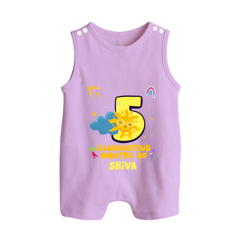 Mark Your BabyÕs 5-Month Celebration With Our Customized Baby Romper Suit, Made For Joyful Celebrations - LILAC - 0 - 5 Months Old (Chest 18")