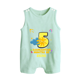 Mark Your BabyÕs 5-Month Celebration With Our Customized Baby Romper Suit, Made For Joyful Celebrations - MINT GREEN - 0 - 5 Months Old (Chest 18")