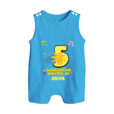 Mark Your BabyÕs 5-Month Celebration With Our Customized Baby Romper Suit, Made For Joyful Celebrations - ROYAL BLUE - 0 - 5 Months Old (Chest 18")