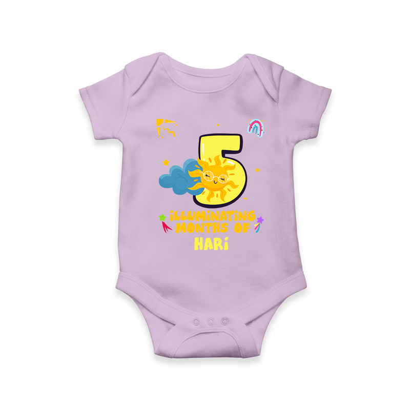 Celebrate The 5th Month Birthday Custom Romper, Personalized with your Little one's name