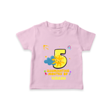 Celebrate The 5th Month Birthday with Personalized T-Shirt - PINK - 0 - 5 Months Old (Chest 17")