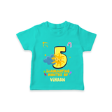 Celebrate The 5th Month Birthday with Personalized T-Shirt - TEAL - 0 - 5 Months Old (Chest 17")