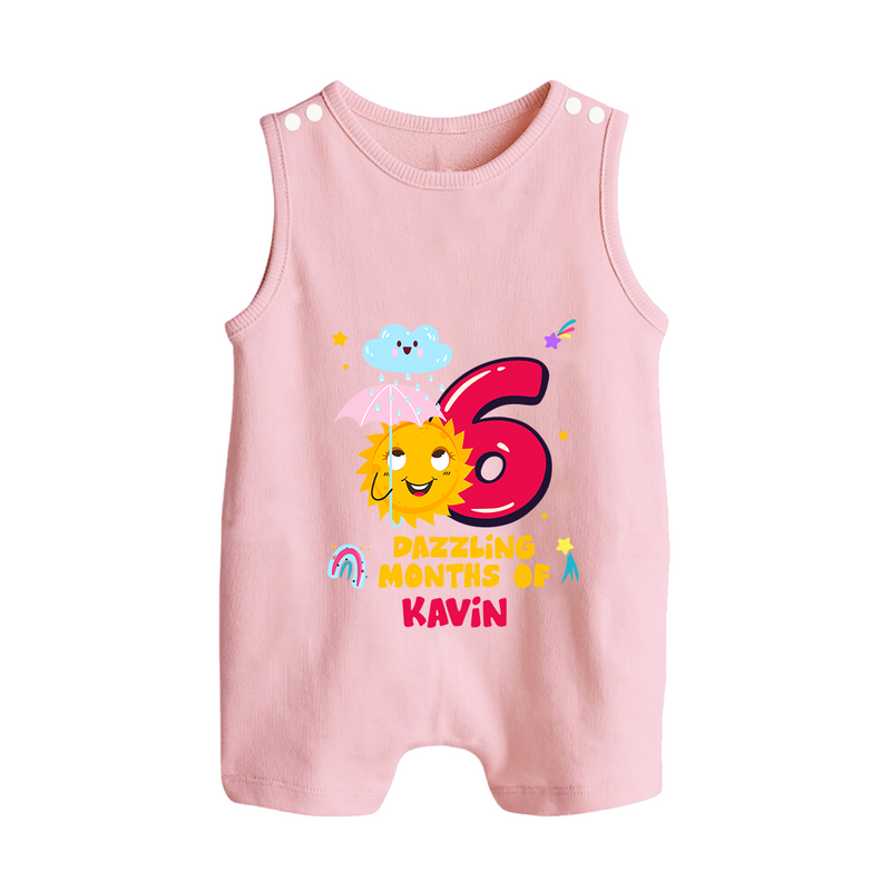 Mark Your BabyÕs 6-Month Celebration With Our Customized Baby Romper Suit, Made For Joyful Celebrations - BABY PINK - 0 - 5 Months Old (Chest 18")