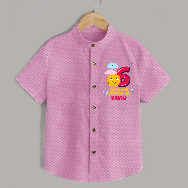 6th Month Baby Outfit | Personalized Shirt for Newborn | Milestone Gift Idea - BABY PINK - 0 - 6 Months Old (Chest 23")