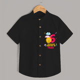 Celebrate The 6th Month Birthday Custom Shirt, Personalized with your Little one's name - BLACK - 0 - 6 Months Old (Chest 21")
