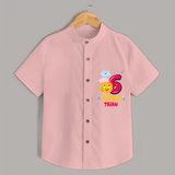 Celebrate The 6th Month Birthday Custom Shirt, Personalized with your Little one's name - PEACH - 0 - 6 Months Old (Chest 21")