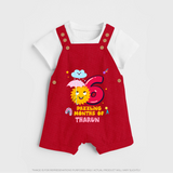 Mark Your BabyÕs 6-Month Celebration With Our Customized Baby Dungaree Set, Made For Joyful Celebrations - RED - 0 - 5 Months Old (Chest 18")