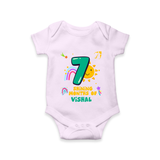 Mark Your BabyÕs 7-Month Celebration With Our Customized Baby Romper, Made For Joyful Celebrations - LILAC - 0 - 3 Months Old (Chest 16")