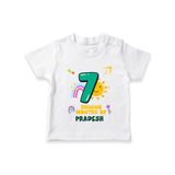 7th Month Baby Outfit | Personalized T-Shirt for Newborn | Milestone Gift Idea - WHITE - 0-5 Months Old (Chest 17")