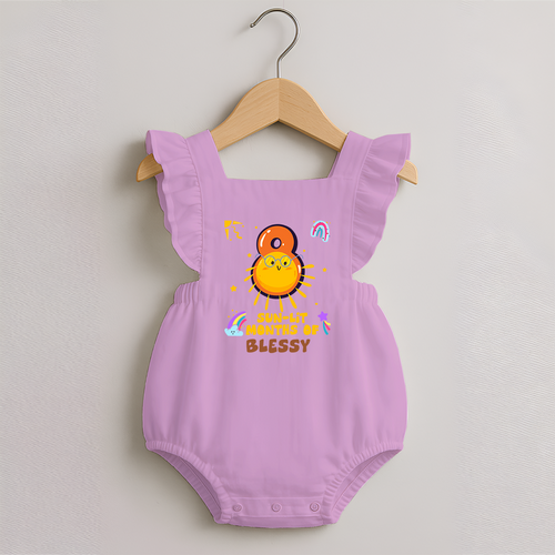 8th Month Baby Outfit | Personalized Romper Frock for Newborn | Milestone Gift Idea