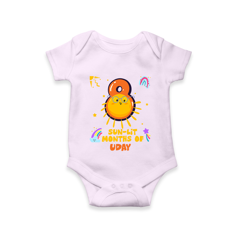 Mark Your BabyÕs 8-Month Celebration With Our Customized Baby Romper, Made For Joyful Celebrations - LILAC - 0 - 3 Months Old (Chest 16")