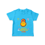 Celebrate The 8th Month Birthday with Personalized T-Shirt - SKY BLUE - 0 - 5 Months Old (Chest 17")