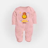 Mark Your BabyÕs 8-Month Celebration With Our Customized Baby Sleep Suit, Made For Joyful Celebrations - BABY PINK - New Born (Chest 7.5")