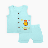 Mark Your BabyÕs 8-Month Celebration With Our Customized Baby Jabla Set, Made For Joyful Celebrations - BABY BLUE - 0 - 3 Months Old (Chest 9.8")