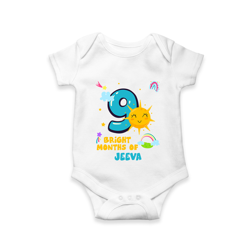 Mark Your Baby's 9-Month Celebration With Our Customized Baby Romper, Made For Joyful Celebrations