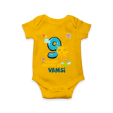 Celebrate The 9th Month Birthday Custom Romper, Personalized with your Little one's name