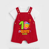 Mark Your BabyÕs 10-Month Celebration With Our Customized Baby Dungaree Set, Made For Joyful Celebrations - RED - 0 - 5 Months Old (Chest 18")