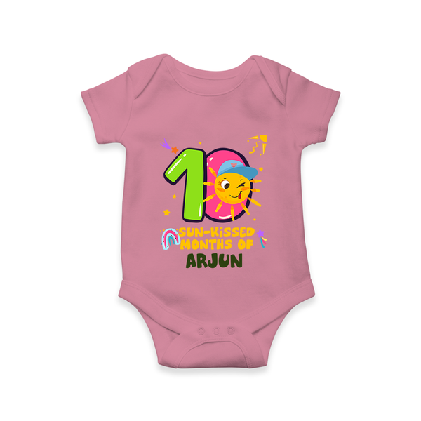 10 Month Baby Outfit | Personalized Romper/Onesie for Newborn | Milestone Gift Idea - ONION - New Born (Chest 14")