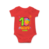 Mark Your BabyÕs 10-Month Celebration With Our Customized Baby Romper, Made For Joyful Celebrations - RED - 0 - 3 Months Old (Chest 16")