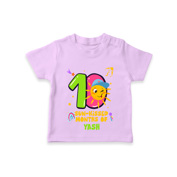 Celebrate The 10th Month Birthday with Personalized T-Shirt - LILAC - 0 - 5 Months Old (Chest 17")