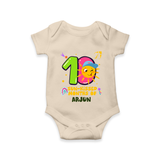 Mark Your BabyÕs 10-Month Celebration With Our Customized Baby Romper, Made For Joyful Celebrations - IVORY - 0 - 3 Months Old (Chest 16")