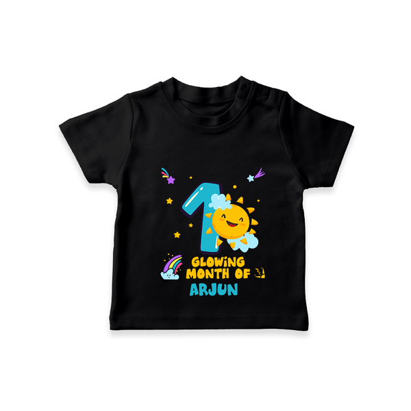 Celebrate The 10th Month Birthday with Personalized T-Shirt - BLACK - 0 - 5 Months Old (Chest 17")