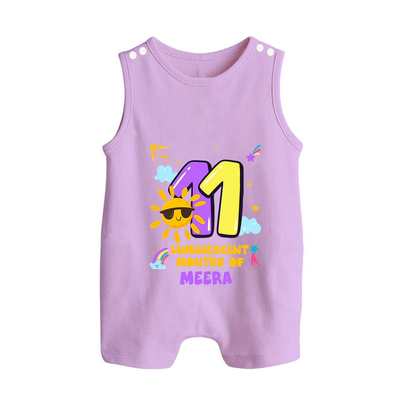 Mark Your BabyÕs 11-Month Celebration With Our Customized Baby Romper Suit, Made For Joyful Celebrations - LILAC - 0 - 5 Months Old (Chest 18")