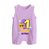11th Month Baby Outfit | Personalized Romper Suit/ Sleeveless Romper for Newborn | Milestone Gift Idea - LILAC - 0 - 5 Months Old (Chest 18")
