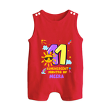 Mark Your BabyÕs 11-Month Celebration With Our Customized Baby Romper Suit, Made For Joyful Celebrations - RED - 0 - 5 Months Old (Chest 18")