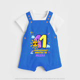 Mark Your BabyÕs 11-Month Celebration With Our Customized Baby Dungaree Set, Made For Joyful Celebrations - COBALT BLUE - 0 - 5 Months Old (Chest 18")