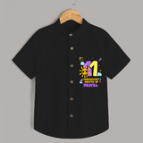 Celebrate The 11th Month Birthday Custom Shirt, Personalized with your Little one's name - BLACK - 0 - 6 Months Old (Chest 21")