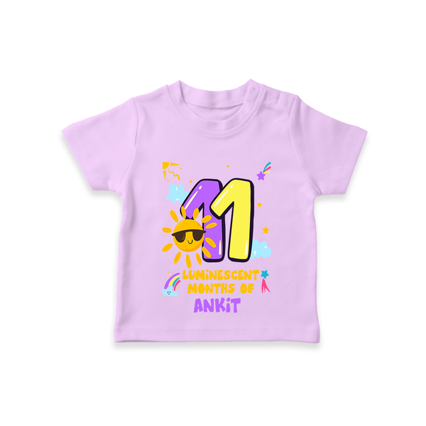 Celebrate The 11th Month Birthday with Personalized T-Shirt - LILAC - 0 - 5 Months Old (Chest 17")