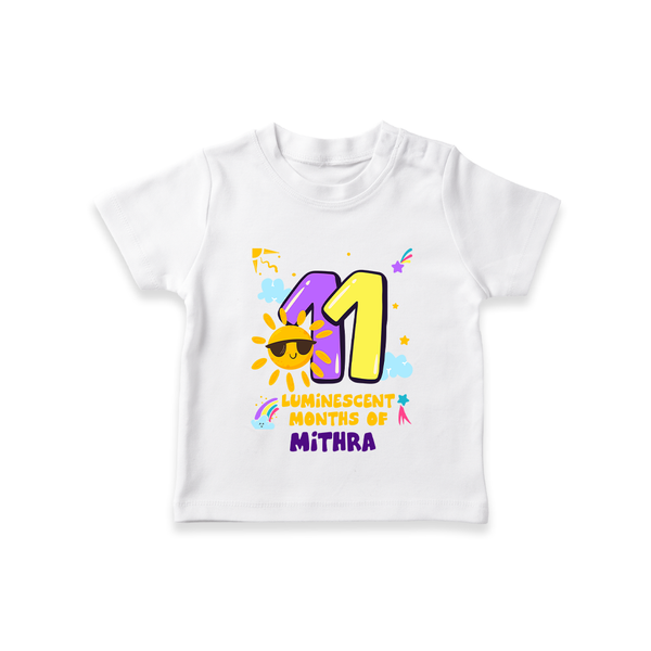 11th Month Baby Outfit | Personalized T-Shirt for Newborn | Milestone Gift Idea - WHITE - 0-5 Months Old (Chest 17")