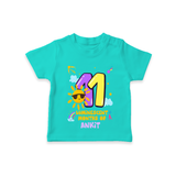 Celebrate The 11th Month Birthday with Personalized T-Shirt - TEAL - 0 - 5 Months Old (Chest 17")