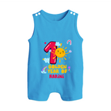 Mark Your BabyÕs 1-Year Birthday Celebration With Our Customized Baby Romper Suit, Made For Joyful Celebrations - ROYAL BLUE - 0 - 5 Months Old (Chest 18")