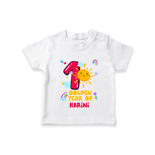 1st Year Baby Outfit | Personalized T-Shirt for Newborn | Milestone Gift Idea - WHITE - 0-5 Months Old (Chest 17")