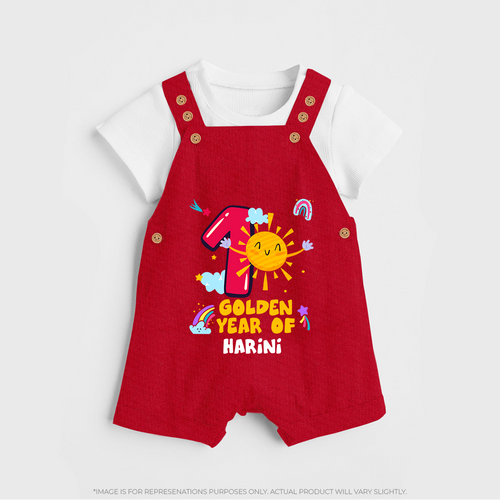 1st Year Baby Outfit | Personalized Dungaree Set for Newborn | Milestone Gift Idea