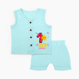 Mark Your BabyÕs 1-Year Birthday Celebration With Our Customized Baby Jabla Set, Made For Joyful Celebrations - BABY BLUE - 0 - 3 Months Old (Chest 9.8")