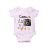 "Perfect Beginnings - Customized Romper With Baby Name, Weight & Birth Details" - LILAC - 0 - 3 Months Old (Chest 16")