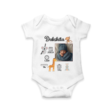 "Perfect Beginnings - Customized Romper With Baby Name, Weight & Birth Details" - WHITE - 0 - 3 Months Old (Chest 16")