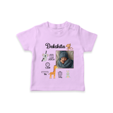 "Perfect Beginnings - Customized T-shirt With Baby Name, Weight & Birth Details" - LILAC - 0-5 Months Old (Chest 17")