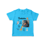 "Perfect Beginnings - Customized T-shirt With Baby Name, Weight & Birth Details" - SKY BLUE - 0-5 Months Old (Chest 17")